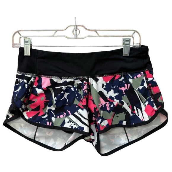 Lululemon‎ Run Speed Shorts 2.5" Size 4 in Pop Cut Boom Juice Multi EUC - Picture 1 of 8